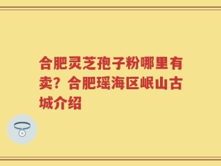 合肥灵芝孢子粉哪里有卖？合肥瑶海区岷山古城介绍