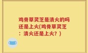 鸡骨草灵芝是清火的吗还是上火(鸡骨草灵芝：清火还是上火？)