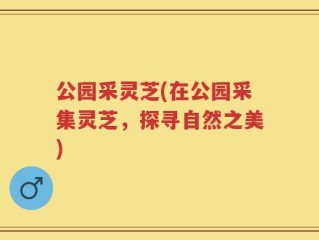 公园采灵芝(在公园采集灵芝，探寻自然之美)