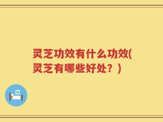 灵芝功效有什么功效(灵芝有哪些好处？)