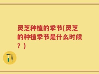 灵芝种植的季节(灵芝的种植季节是什么时候？)