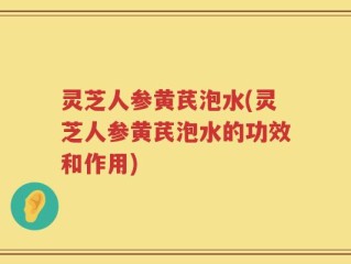 灵芝人参黄芪泡水(灵芝人参黄芪泡水的功效和作用)