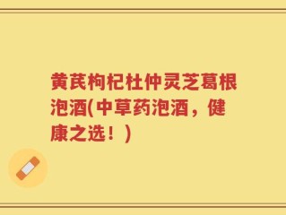 黄芪枸杞杜仲灵芝葛根泡酒(中草药泡酒，健康之选！)