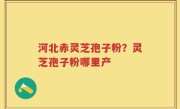 河北赤灵芝孢子粉？灵芝孢子粉哪里产