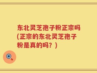 东北灵芝孢子粉正宗吗(正宗的东北灵芝孢子粉是真的吗？)