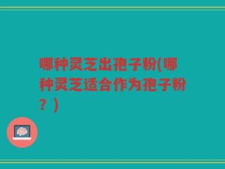 哪种灵芝出孢子粉(哪种灵芝适合作为孢子粉？)