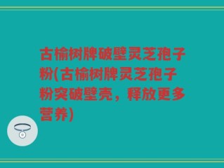 古榆树牌破壁灵芝孢子粉(古榆树牌灵芝孢子粉突破壁壳，释放更多营养)