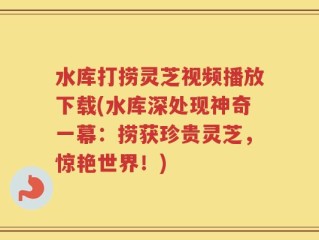 水库打捞灵芝视频播放下载(水库深处现神奇一幕：捞获珍贵灵芝，惊艳世界！)