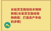 长桩灵芝栽培技术视频教程(长架灵芝栽培视频教程：打造高产丰收的步骤)