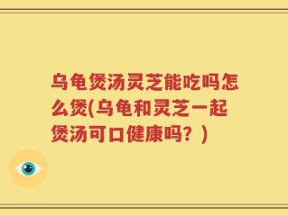 乌龟煲汤灵芝能吃吗怎么煲(乌龟和灵芝一起煲汤可口健康吗？)