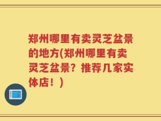 郑州哪里有卖灵芝盆景的地方(郑州哪里有卖灵芝盆景？推荐几家实体店！)