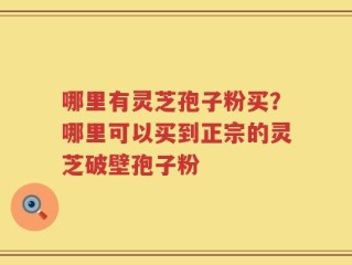 哪里有灵芝孢子粉买？哪里可以买到正宗的灵芝破壁孢子粉