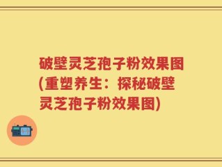 破壁灵芝孢子粉效果图(重塑养生：探秘破壁灵芝孢子粉效果图)