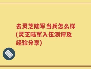 去灵芝陆军当兵怎么样(灵芝陆军入伍测评及经验分享)