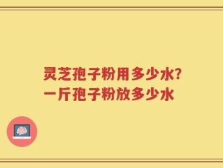 灵芝孢子粉用多少水？一斤孢子粉放多少水