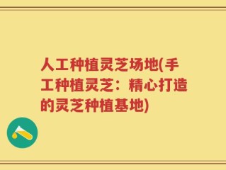 人工种植灵芝场地(手工种植灵芝：精心打造的灵芝种植基地)