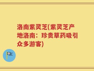 洛南紫灵芝(紫灵芝产地洛南：珍贵草药吸引众多游客)