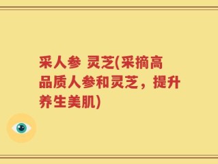 采人参 灵芝(采摘高品质人参和灵芝，提升养生美肌)