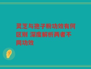 灵芝与孢子粉功效有何区别 深度解析两者不同功效