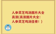 人参灵芝鸡汤图片大全高清(高清图片大全：人参灵芝鸡汤佳肴！)