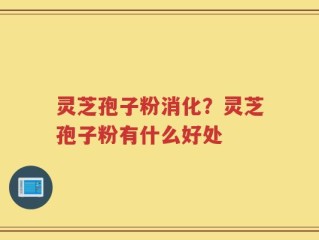 灵芝孢子粉消化？灵芝孢子粉有什么好处