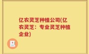 亿农灵芝种植公司(亿农灵芝：专业灵芝种植企业)