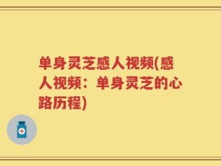 单身灵芝感人视频(感人视频：单身灵芝的心路历程)