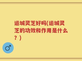 运城灵芝好吗(运城灵芝的功效和作用是什么？)