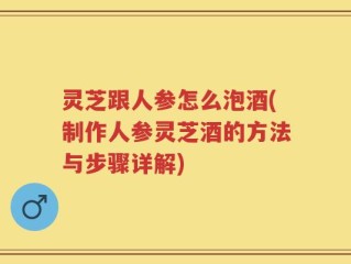 灵芝跟人参怎么泡酒(制作人参灵芝酒的方法与步骤详解)
