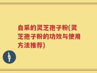 自采的灵芝孢子粉(灵芝孢子粉的功效与使用方法推荐)