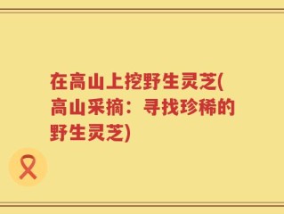 在高山上挖野生灵芝(高山采摘：寻找珍稀的野生灵芝)