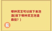 哪种灵芝可以摘下来泡酒(摘下哪种灵芝泡酒最佳？)
