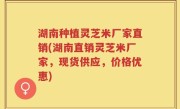 湖南种植灵芝米厂家直销(湖南直销灵芝米厂家，现货供应，价格优惠)