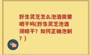 野生灵芝怎么泡酒需要晒干吗(野生灵芝泡酒须晾干？如何正确泡制？)