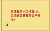 灵芝盆景人工培育(人工培育灵芝盆景生产技术)