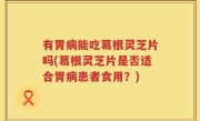 有胃病能吃葛根灵芝片吗(葛根灵芝片是否适合胃病患者食用？)