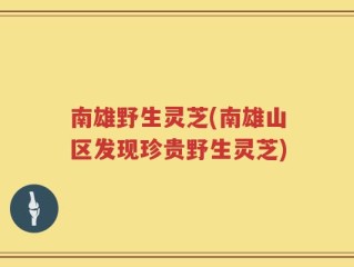 南雄野生灵芝(南雄山区发现珍贵野生灵芝)