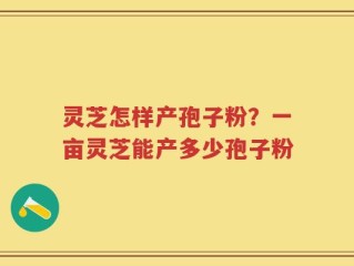 灵芝怎样产孢子粉？一亩灵芝能产多少孢子粉
