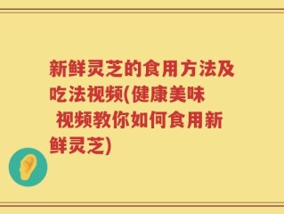 新鲜灵芝的食用方法及吃法视频(健康美味  视频教你如何食用新鲜灵芝)