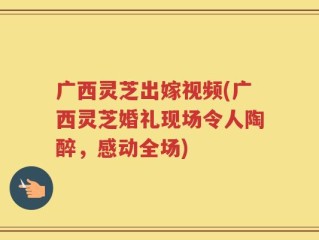 广西灵芝出嫁视频(广西灵芝婚礼现场令人陶醉，感动全场)