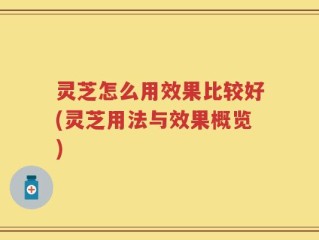 灵芝怎么用效果比较好(灵芝用法与效果概览)