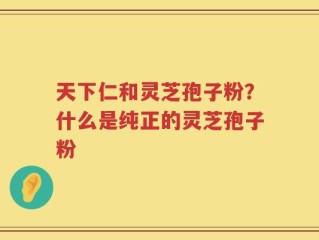 天下仁和灵芝孢子粉？什么是纯正的灵芝孢子粉
