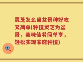 灵芝怎么当盆景种好吃又简单(种植灵芝为盆景，美味佳肴简单享，轻松实现家庭种植)
