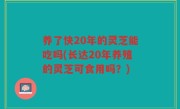 养了快20年的灵芝能吃吗(长达20年养殖的灵芝可食用吗？)