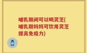 哺乳期间可以喝灵芝(哺乳期妈妈可饮用灵芝提高免疫力)
