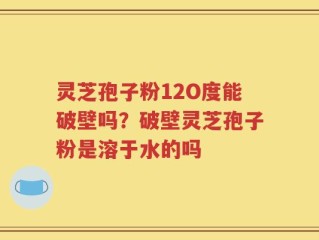 灵芝孢子粉12O度能破壁吗？破壁灵芝孢子粉是溶于水的吗
