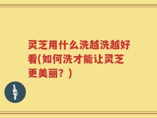 灵芝用什么洗越洗越好看(如何洗才能让灵芝更美丽？)