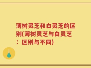 薄树灵芝和白灵芝的区别(薄树灵芝与白灵芝：区别与不同)