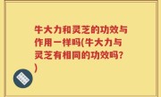 牛大力和灵芝的功效与作用一样吗(牛大力与灵芝有相同的功效吗？)