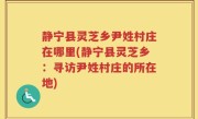 静宁县灵芝乡尹姓村庄在哪里(静宁县灵芝乡：寻访尹姓村庄的所在地)